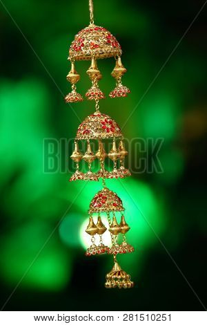 Indian Bridal Glamour Jewelry Material Hanging Kaleerein