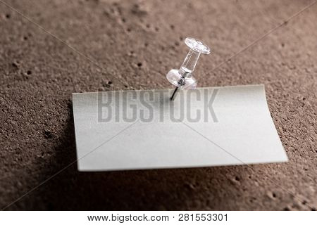 Horizontal Cork Board With Many, Sticky Notes Pinned
