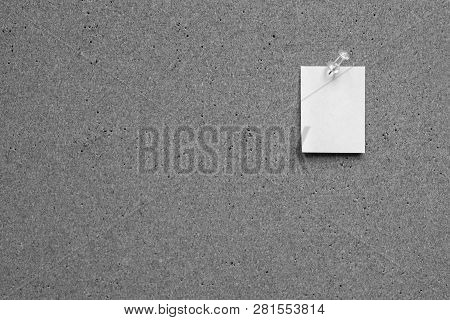 Horizontal Cork Board With Many, Sticky Notes Pinned