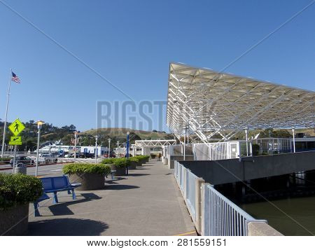Larkspur, California - May 17, 2009:  Larkspur Landing, Also Known As Larkspur Ferry Terminal, Is Th