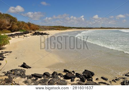 A View Of The Beach Of The Island Of Isabela, On The Galapagos Islands, Ecuador