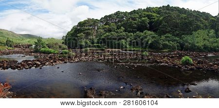 The Irish Waterfall Aasleagh (irish Eas Liath) Is Located In Northern Connemara And Is Fed By The Ri
