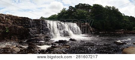 The Irish Waterfall Aasleagh (irish Eas Liath) Is Located In Northern Connemara And Is Fed By The Ri