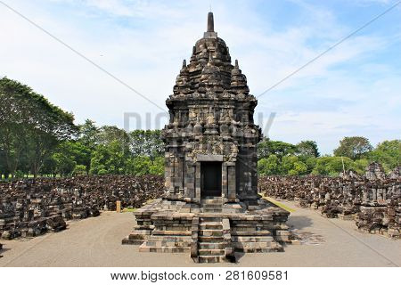 Sewu Temple Is The Second Largest Buddhist Temple Complex In Java; Built In 8th Century; Blue Sky Wi