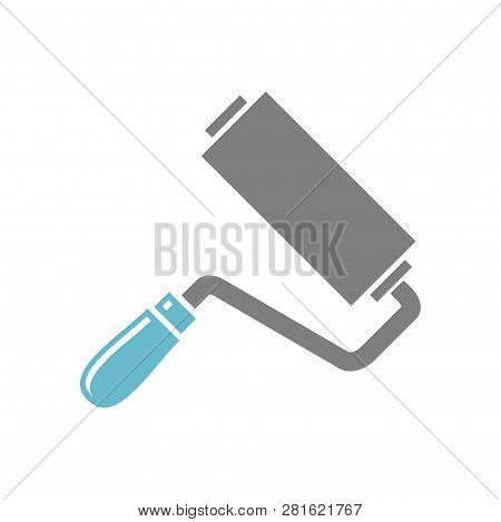 Tool Roller Icon On White Background For Graphic And Web Design, Modern Simple Vector Sign. Internet