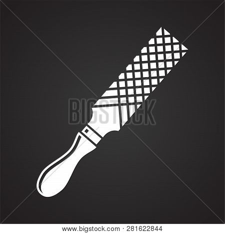 Tool File Icon On Black Background For Graphic And Web Design, Modern Simple Vector Sign. Internet C