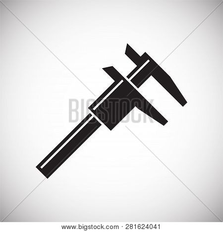 Tool Caliper Icon On White Background For Graphic And Web Design, Modern Simple Vector Sign. Interne