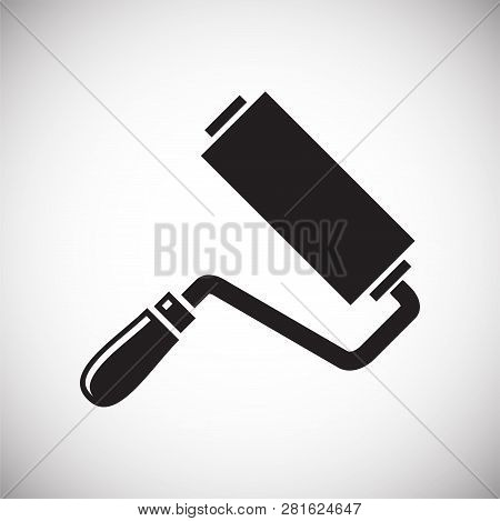 Tool Roller Icon On White Background For Graphic And Web Design, Modern Simple Vector Sign. Internet
