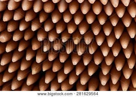 Wooden Toothpicks Close Up Background For Backgrounds Or Textures.