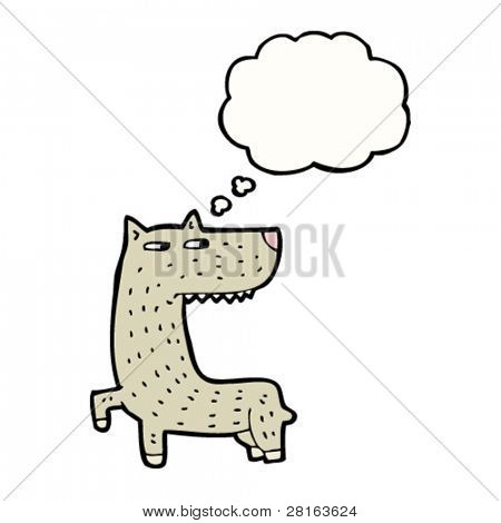 big bad wolf with thought bubble