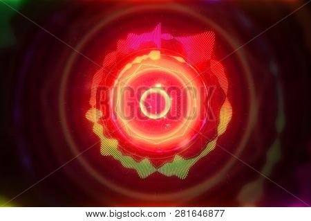 Colorful 3d Illustration Of Audio Equalizer For Night Clubs, Dance Stage, Parties, Events, Performan