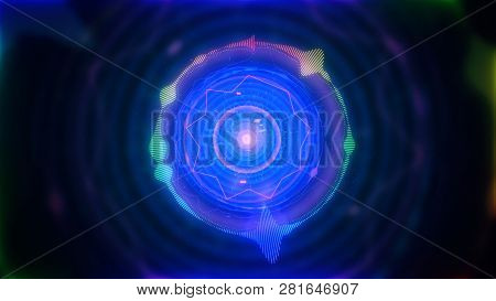 Colorful 3d Illustration Of Audio Equalizer For Night Clubs, Dance Stage, Parties, Events, Performan