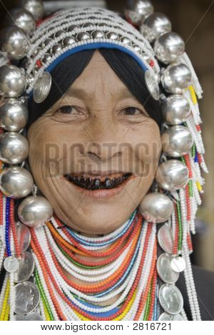 Akha Frau In Nord-Thailand