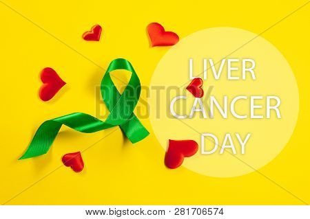 Liver Cancer And Hepatitis B - Hvb Awareness Month Ribbon, Emerald Green Or Jade Ribbon Awareness Co