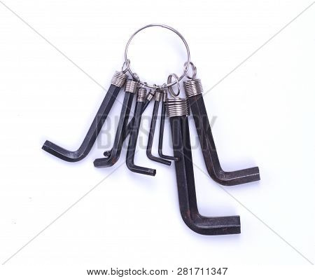 Hex Key, Isolated On A White Background