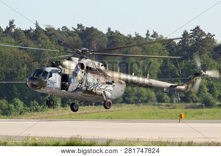Berlin, Germany - May 22: Czech Air Force Mi-171 Helicopter Landing After A Demonstration At The Int