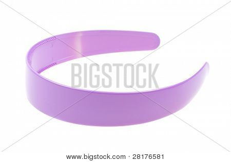 Cerceau rose pour cheveux isolé sur fond blanc