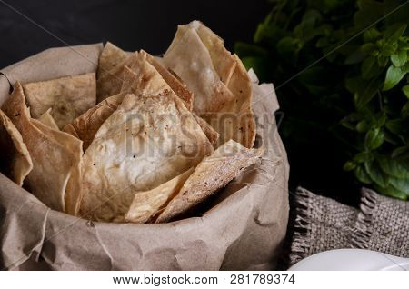 Ingredients For Mushroom Cream Soup: Mushrooms, Basil, Bread