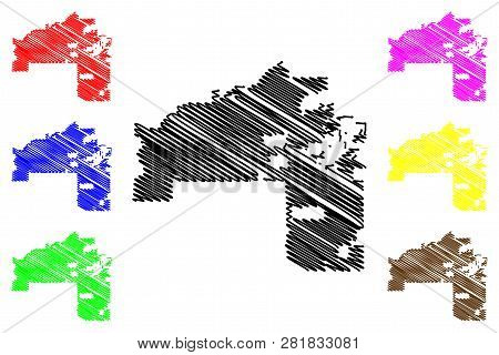 Mesa City (united States Cities, United States Of America, Usa City) Map Vector Illustration, Scribb