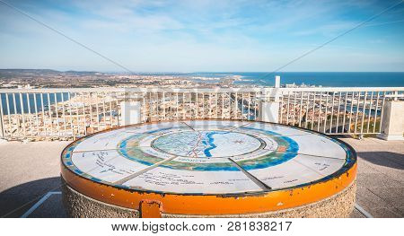 View Of The White Stones Orientation Table Of Sete, France