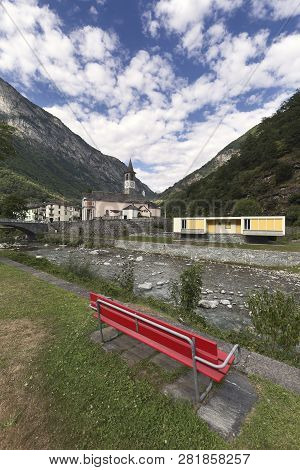 Bignasco Is A Beautiful Village In The District Of Vallemaggia, In The Canton Of Ticino, Switzerland