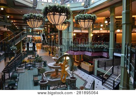 Georgetown, Washington Dc - Feb 17, 2012: Interior View Of The Old Shoppes At Georgetown Park, Prior