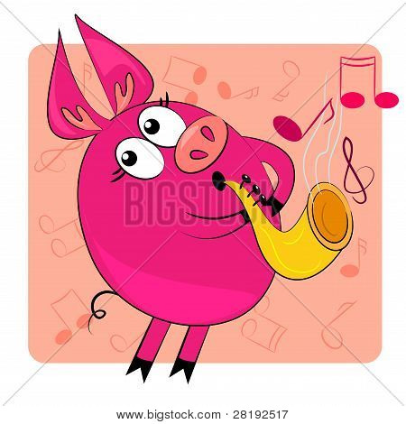 kreslený hrát hudební instrument.vector obrázek