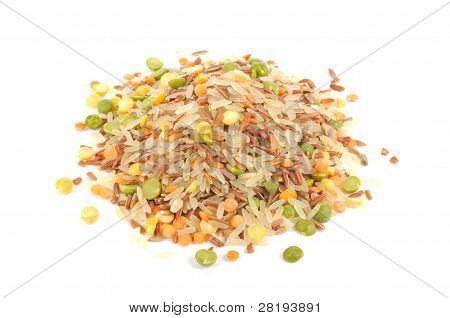 Toda mistura de feijão & de grãos (arroz, ervilhas e lentilhas)