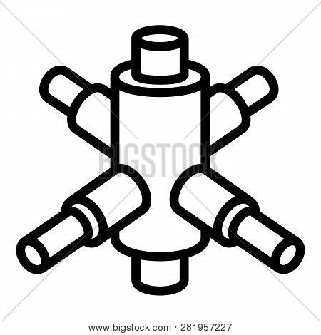 Scaffolding Cross Connection Icon. Outline Scaffolding Cross Connection Vector Icon For Web Design I