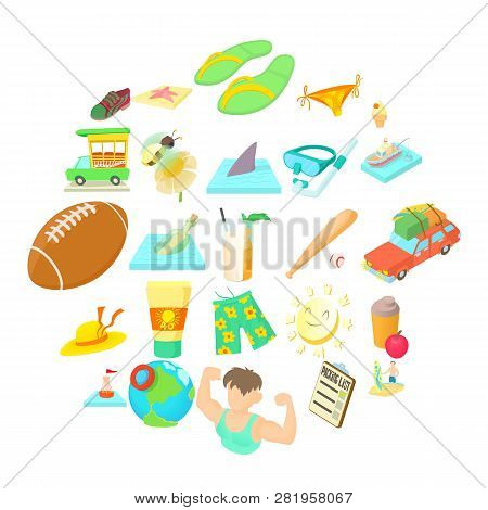 Heliacal Icons Set. Cartoon Set Of 25 Heliacal Icons For Web Isolated On White Background