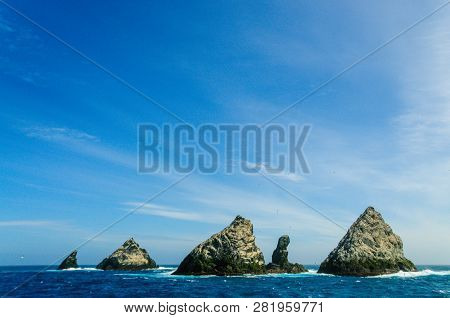 The Shag Rocks Are Six Small, Uninhabited, Islands On The Most Western Part Of South Georgia. They A