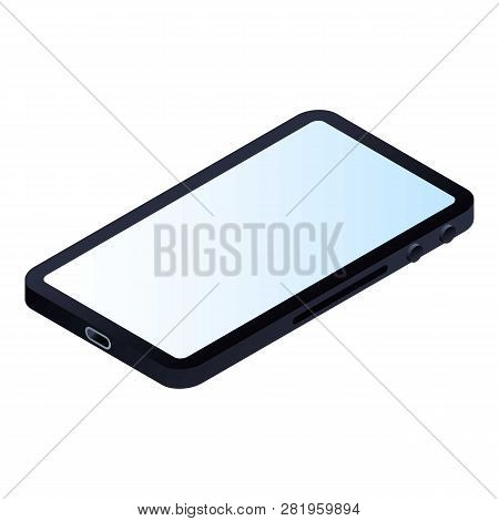 Full Screen Smartphone Icon. Isometric Of Full Screen Smartphone Vector Icon For Web Design Isolated