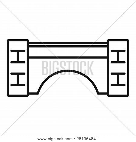Old Stone Bridge Icon. Outline Old Stone Bridge Vector Icon For Web Design Isolated On White Backgro