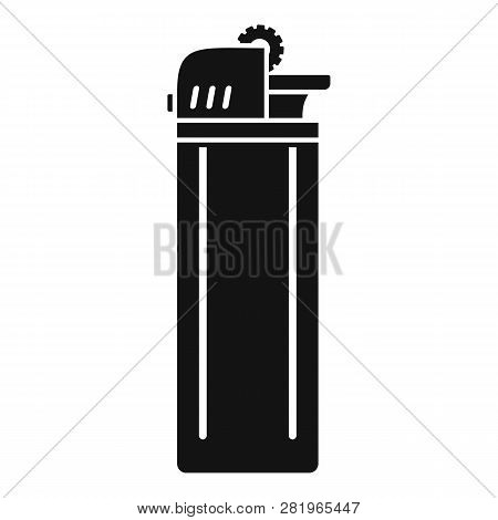 Portable Cigarette Lighter Icon. Simple Illustration Of Portable Cigarette Lighter Vector Icon For W
