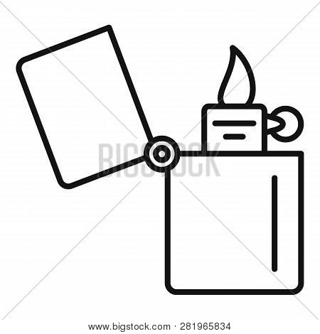 Kerosene Lighter Icon. Outline Kerosene Lighter Vector Icon For Web Design Isolated On White Backgro