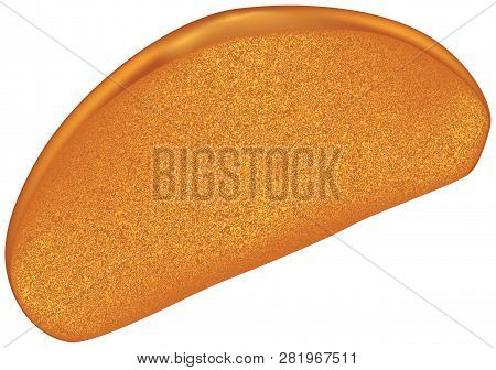 Classic Italian Almond Biscuits Biscotti. Vector Illustration