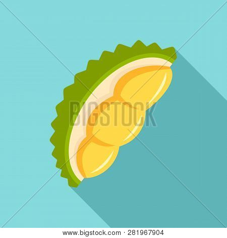 Fresh Durian Piece Icon. Flat Illustration Of Fresh Durian Piece Vector Icon For Web Design