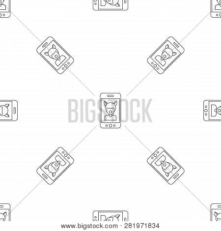 Selfie Mask Animal Pattern Seamless Vector Repeat Geometric For Any Web Design