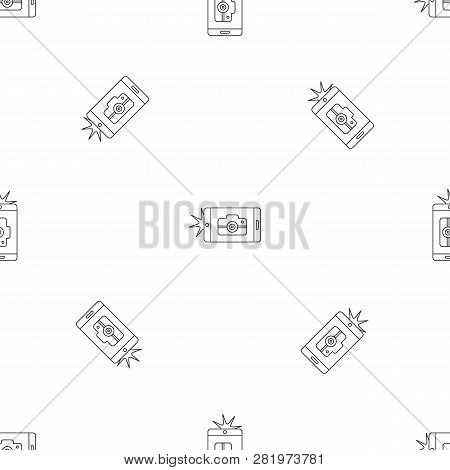 Smartphone Take Photo Pattern Seamless Vector Repeat Geometric For Any Web Design