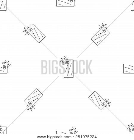 Smartphone Selfie Flash Pattern Seamless Vector Repeat Geometric For Any Web Design