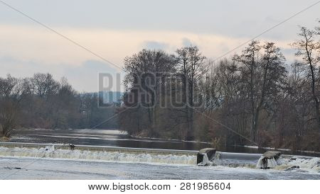 Dam Roznov On River Vltava, South Bohemia, Czech Republic