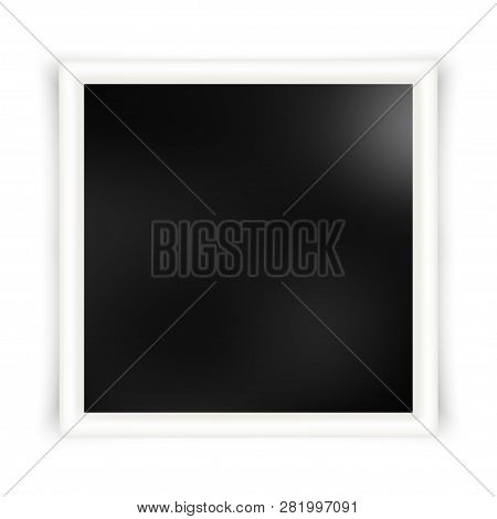 Photo Frame Mockup.realistic Empty Template.  Black Background