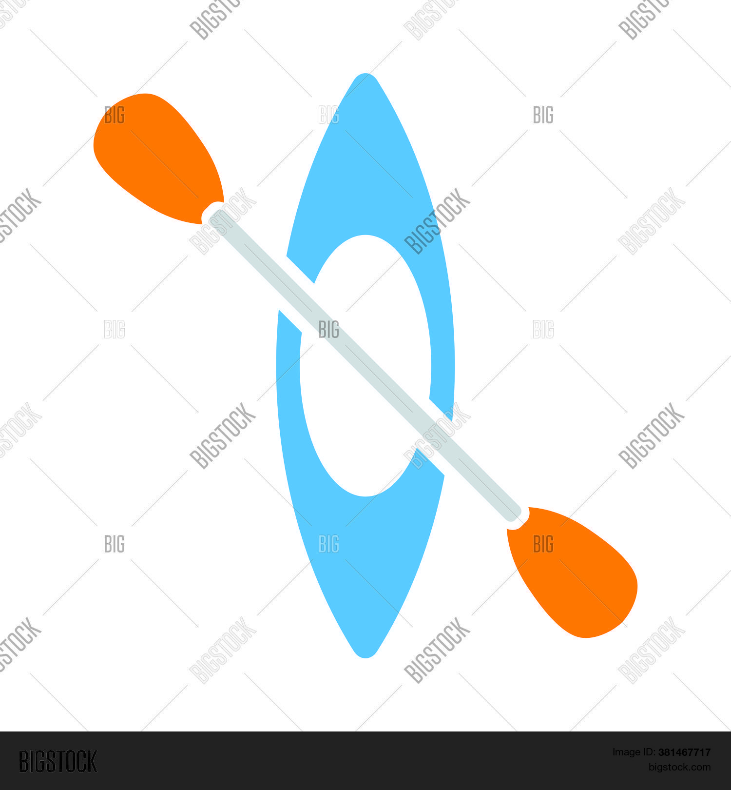 Icon Kayak Paddle. Vector & Photo (Free Trial) Bigstock