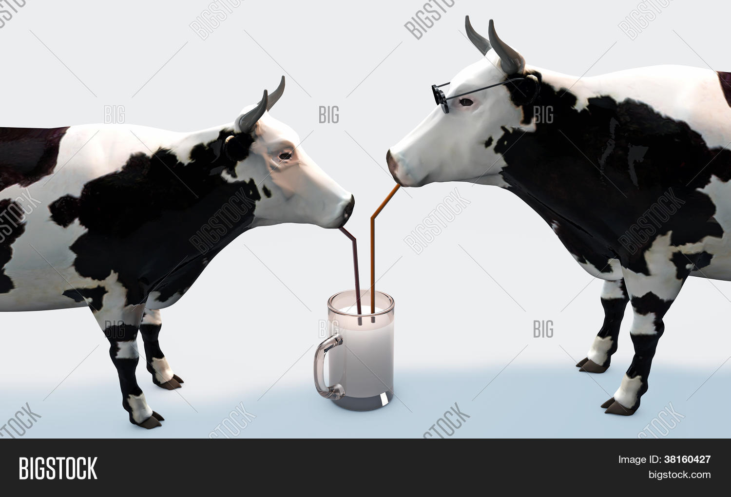 Cows Drinking Milk Image & Photo (Free Trial) Bigstock