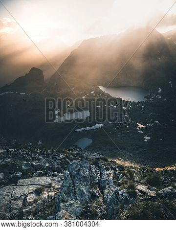 Morning Scenery In Austrian Alps - Klafferkessel Schladminger Tauern