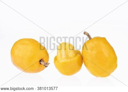 Spondias Purpurea - Delicious Tropical Fruit. Text Space
