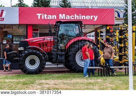 Kyiv, Ukraine - August 12, 2020: Exhibits International Agro-industrial Exhibition 