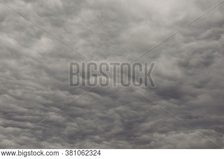 Dark Clouds On Sky Before Rainy And Storm - Image