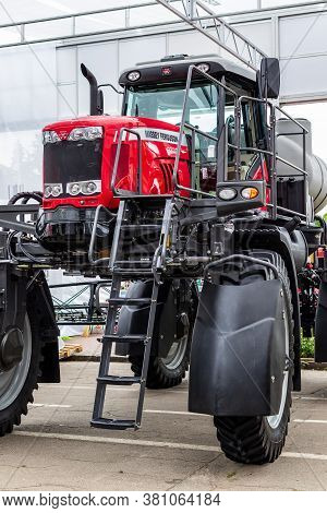 Kyiv, Ukraine - August 12, 2020: Exhibits International Agro-industrial Exhibition 