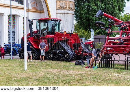 Kyiv, Ukraine - August 12, 2020: Exhibits International Agro-industrial Exhibition 